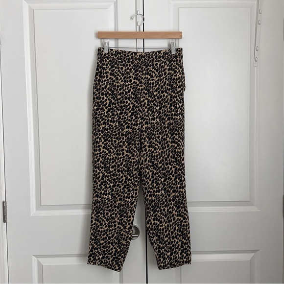 J Crew Factory Leopard Animal Print Jamie Elastic Pants - Picture 2 of 5